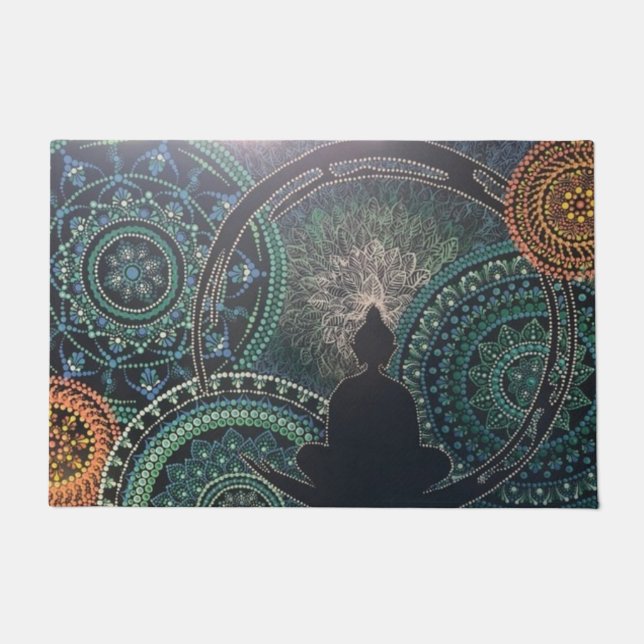 Tapete Buda, Dot Art Mandala, Meditação (Frente)
