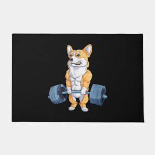 Tapete Buff Power Lifting Corgi Bodybuilder