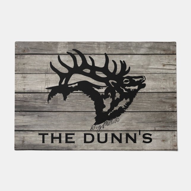 Tapete Bugling Bull Elk Doormat (Frente)