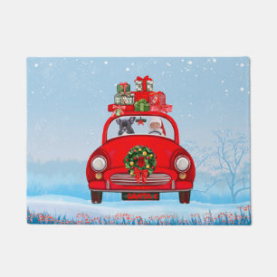 Tapete Buldogue Francês No Carro Com Papai Noel