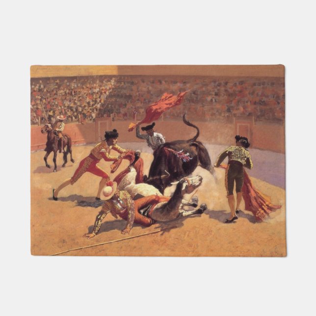 Tapete Bull Fight in Mexico (por Frederic Remington) (Frente)