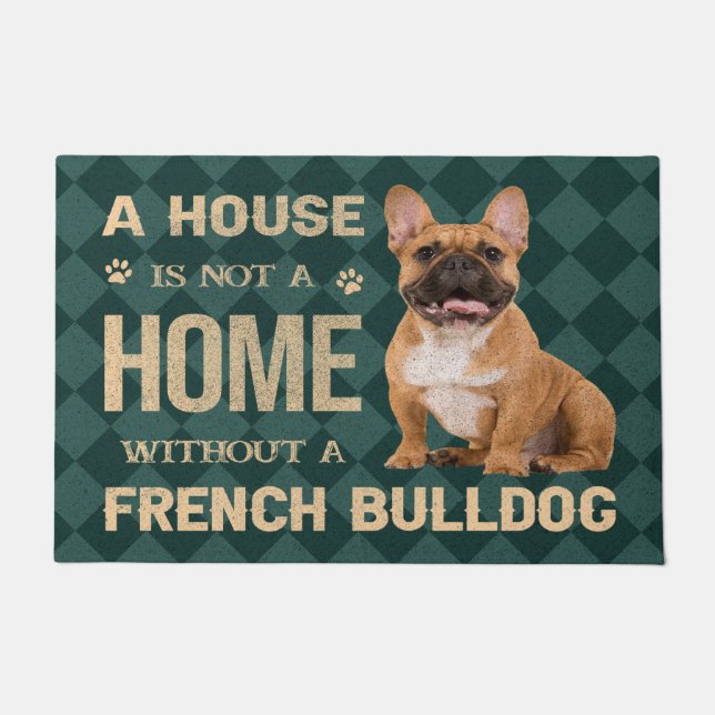 Tapete Bulldog Doormat, Bulldog Lover Bem-Vindo Mat Gift (Frente)
