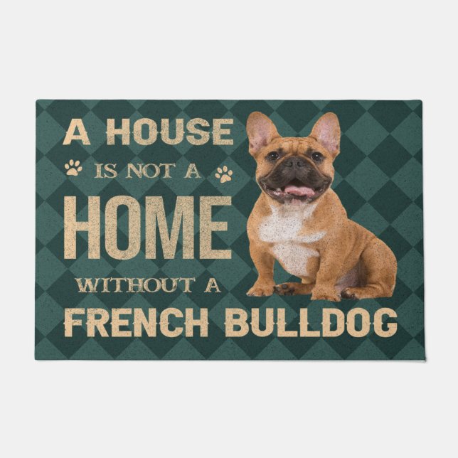 Tapete Bulldog Doormat Francês, Bulldog Gift Decor Francê (Frente)