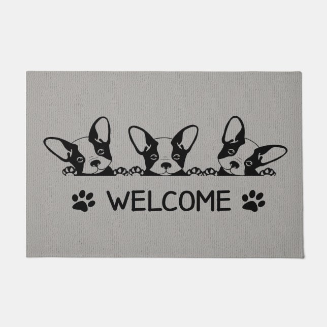 Tapete Bulldog Doormat Francês, Bulldog Lover Bowat Mat (Frente)