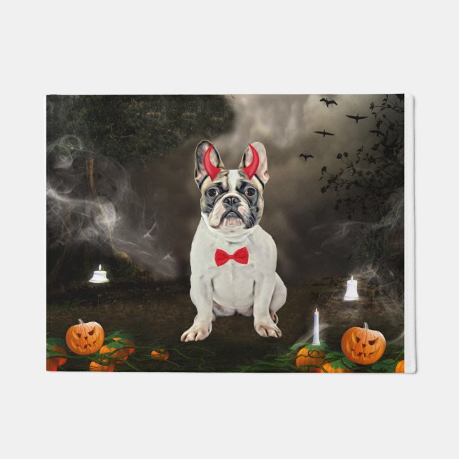 Tapete Bulldog Francês no Halloween (Frente)