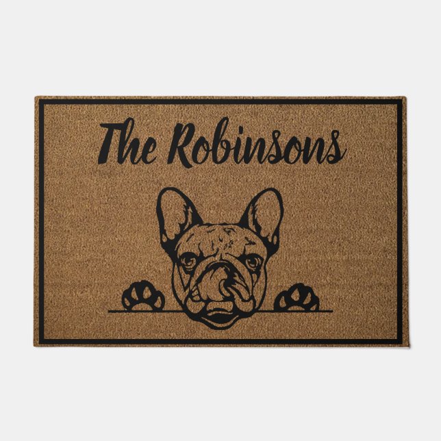 Tapete Bulldog Francês Personalizado Mat Doormat (Frente)