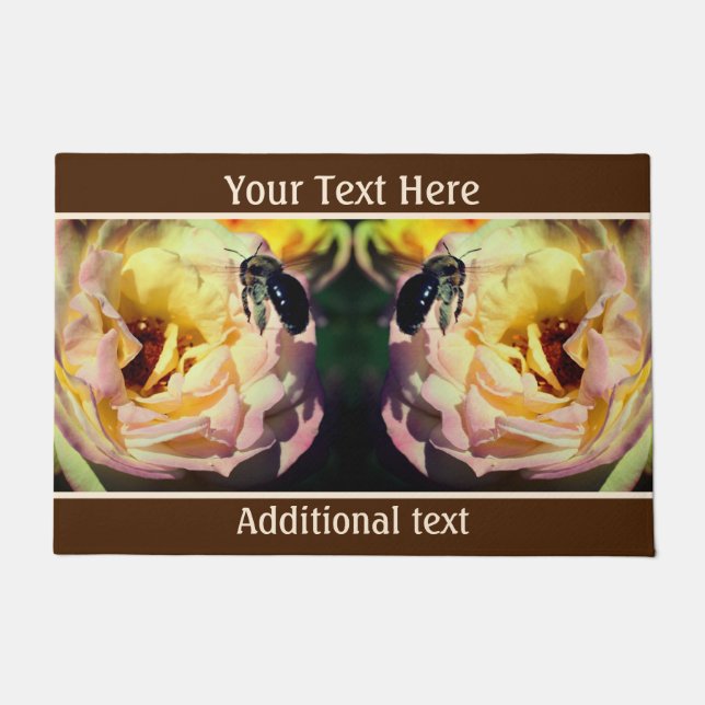 Tapete Bumble Bee Na Natureza Do Voo Personalizado (Frente)