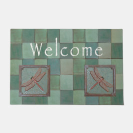 Tapete Bungalow Door Mat com azulejos Dragonfly