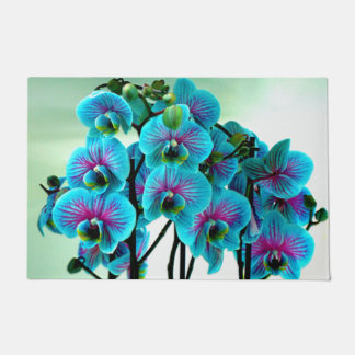Tapete Buquê de Flor Orquídeo Azul