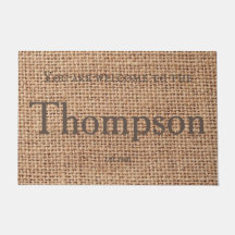 Burlap, nome da família na moda elegante de design