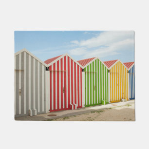 Tapete Cabanas coloridas na praia