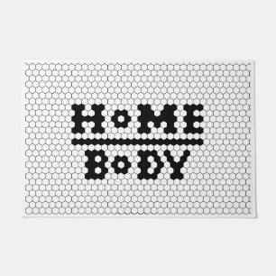 Tapete Cabeça Azulejo preto-e-branco