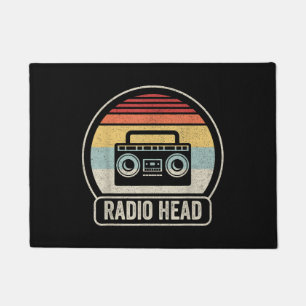 Tapete Cabeça de Rádio Retroativa Vintage