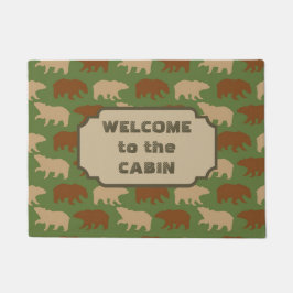 Tapete Cabine de padrão do urso