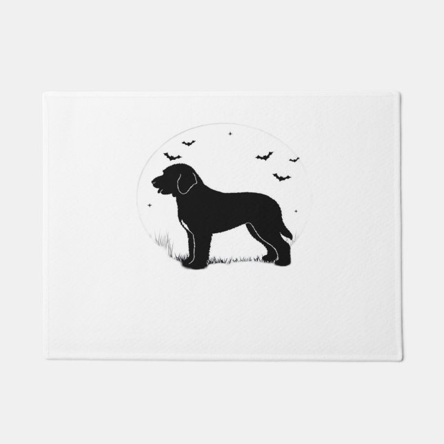 Tapete Cachorro Barbet - Silhueta Lua Halloween Superdime (Frente)