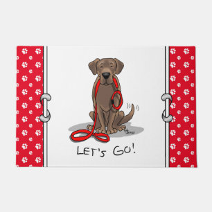 Tapete Cachorro Bonito - Vamos Vai! Chocolate Labrador