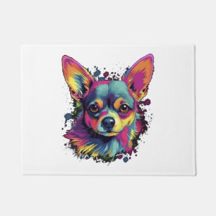 Tapete Cachorro Cachorro de Pintura do Abstrato Chihuahua