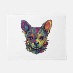 Tapete Cachorro Cachorro de Pintura do Abstrato Chihuahua
