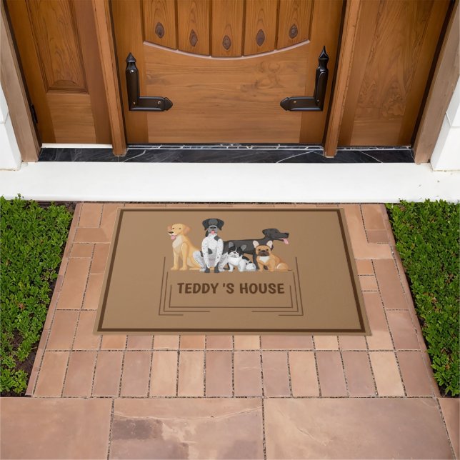 Tapete Cachorro Cachorro Pet Bem-vindo ao Lar Festa DIY n (Ar livre)