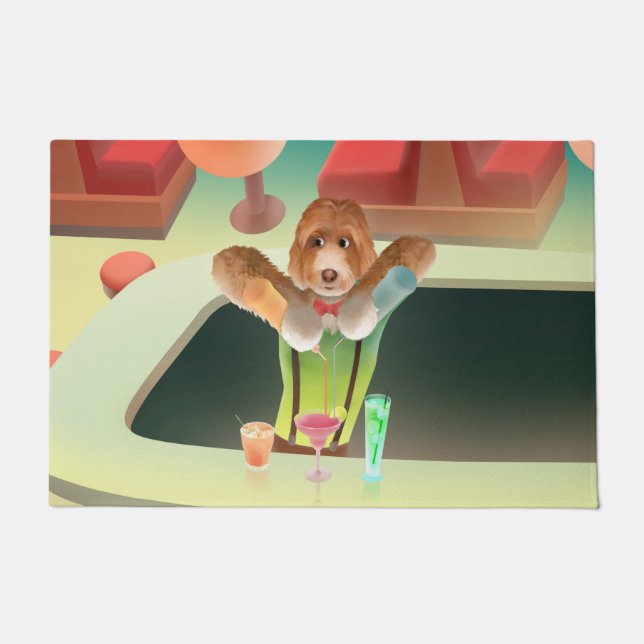 Tapete Cachorro de Bartending no Bar Retroativo (Frente)
