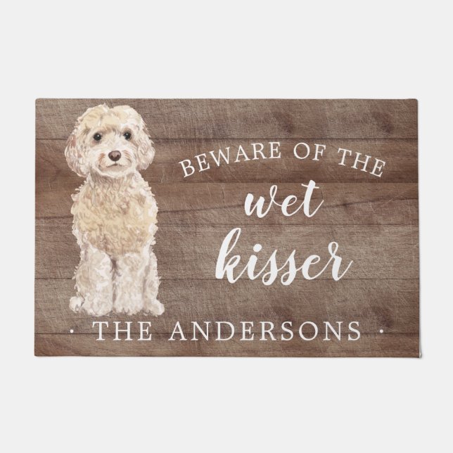 Tapete Cachorro de Champagne Cachorro Personalizado (Frente)