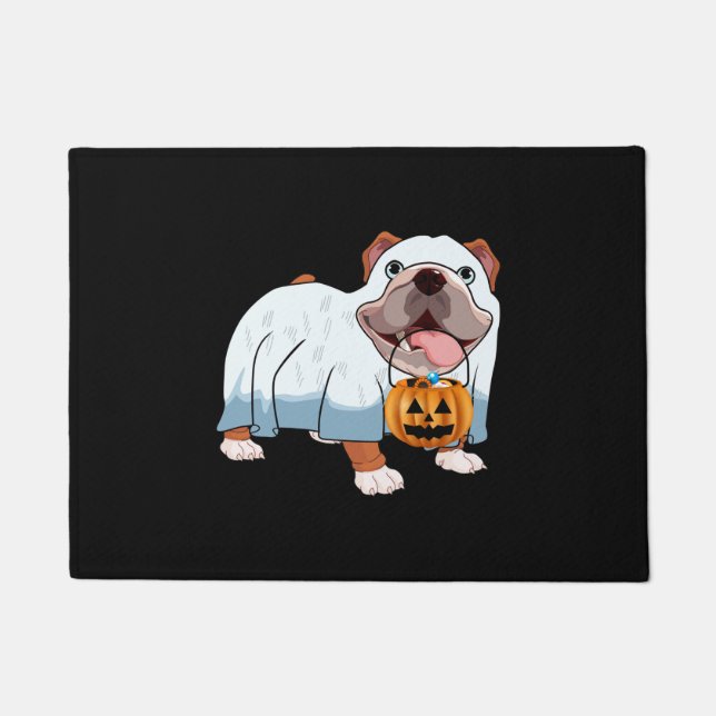Tapete Cachorro de Halloween do Bulldog Fantasma (Frente)