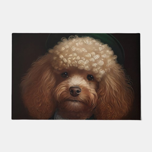 Tapete Cachorro de Poodle na Rua. (Frente)