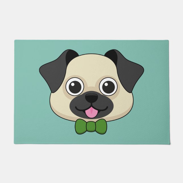 Tapete Cachorro Feliz e Bonito com Papillon (Frente)