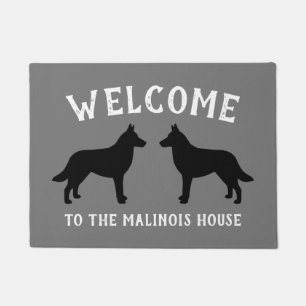 Tapete Cachorro Malinois Belga Silhuettes Personalizado