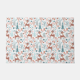 Tapete Cachorro no Natal do Padrão da Floresta Branca