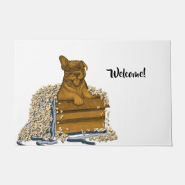 Tapete Cachorro numa caixa