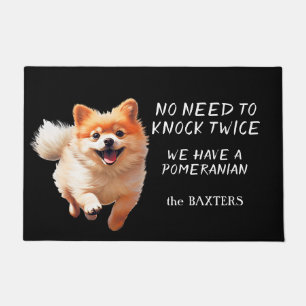 Tapete Cachorro Pomeraniano Engraçado Não precisa bater d