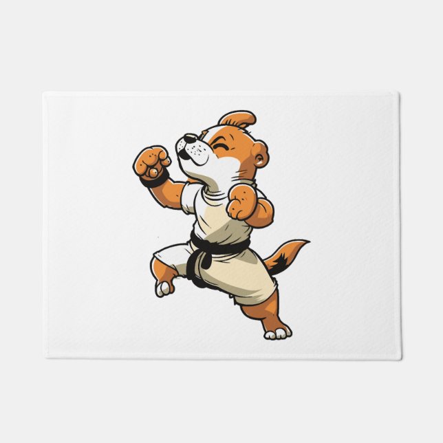 Tapete Cachorro sabe que o Karate foi transformado (Frente)