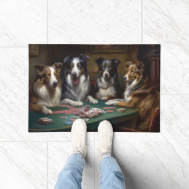 Tapete Cachorros Australianos Jogando Poker Art