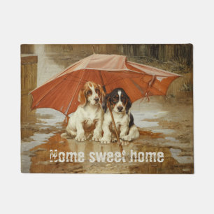 Tapete Cachorros de basset sob o guarda-chuva CC0925 Troo