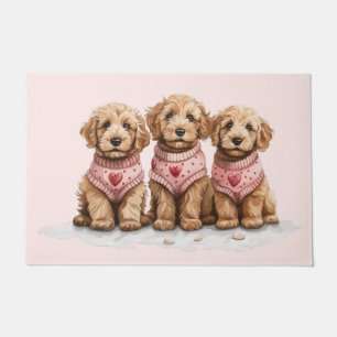 Tapete Cachorros de Goldendoodle namorados