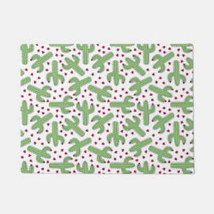 Tapete Cacto ilustrado & teste padrão de flores