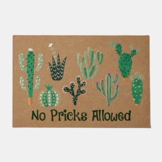 Tapete Cactus Doormat, Succult Lover Mat, Engraçado Sucul