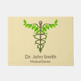 Tapete Caduco Médico alternativo deixa bege verde