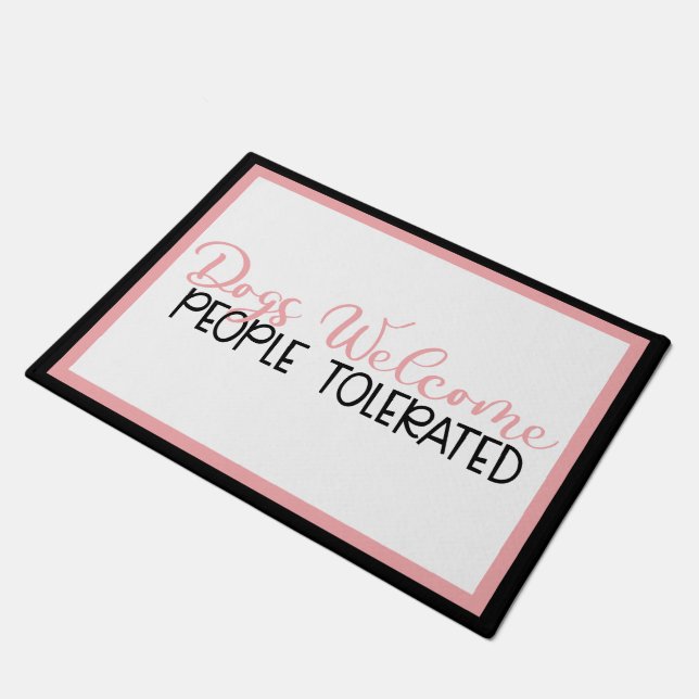Tapete Cães Bem-Vivos, Pessoas Portas Toleradas (Inclinado)