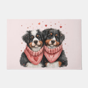 Tapete Cães de Montanha dia de os namorados Bernese