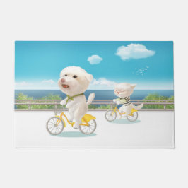 Tapete Cães e Gatos a Biquear pelo Mar