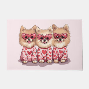 Tapete Cães Pomeranianos dias de os namorados
