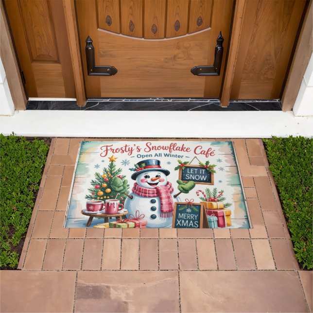 Tapete Café da Floco de Neve do Frosty Antigo (Ar livre)
