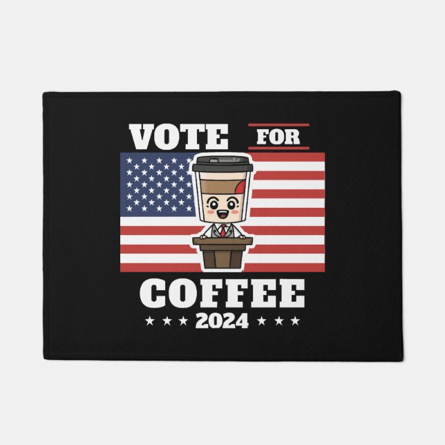 Tapete Café para presidente, vote no café (Frente)