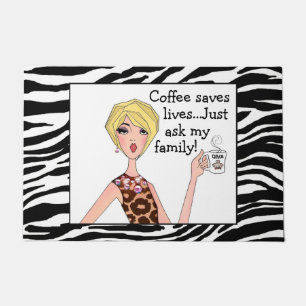 Tapete "Café salva vidas... apenas pergunte à minha famíl