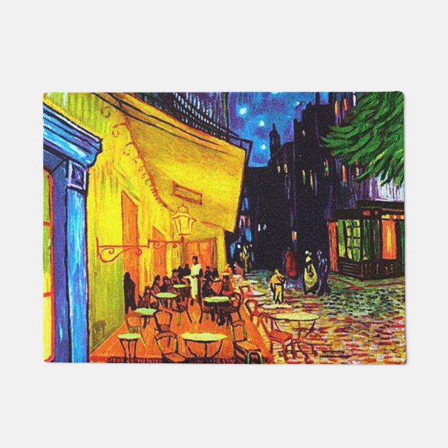 Tapete Café Terrace À Noite Pintando Vincent van Gogh (Frente)