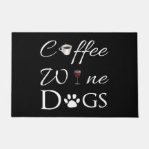 Café Vinho Cachorro Porta Mat