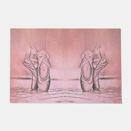 Tapete Calçados Dançarinos Rosa-Rosa Femininos do Balé Cl