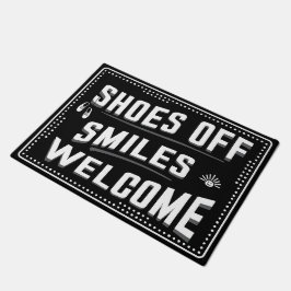 Tapete Calçados Desaparecem Sorrisos Mensagem de boas-vin
